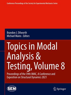 cover image of Topics in Modal Analysis & Testing, Volume 8